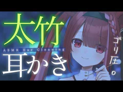 【ASMR/3Dio】太い竹で耳垢大収穫耳かき。眠れる耳掃除。至極の耳掃除。睡眠┆囁き┆Earcleaning┆Whispering┆Vtuber【星めぐり学園/切熊ゆに】