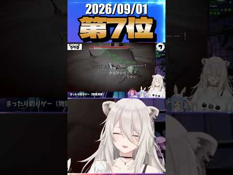 9/1 草コメント数ランキング第7位 #獅白ぼたん 0時間9分ごろ