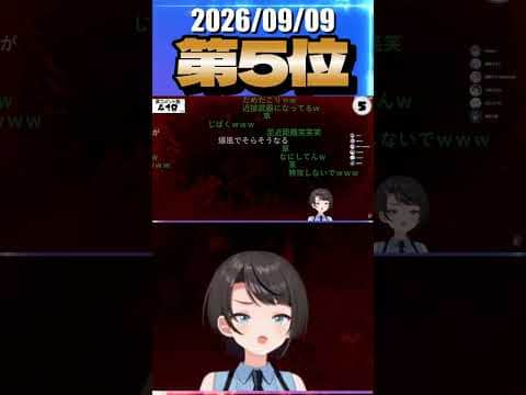 9/9 草コメント数ランキング第5位 #大空スバル 0時間46分ごろ