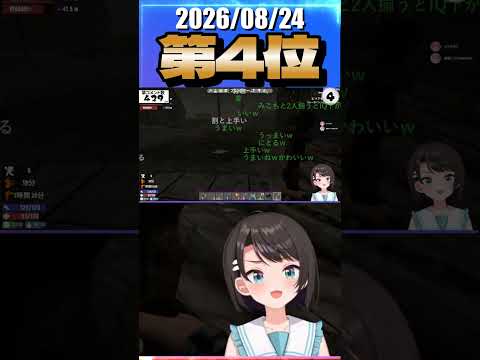 8/24 草コメント数ランキング第4位 #大空スバル 0時間45分ごろ