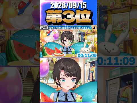9/15 草コメント数ランキング第3位 #大空スバル 1時間10分ごろ