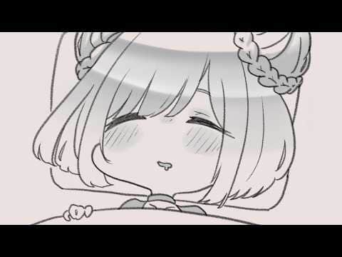 【ASMR】so sleepy...uuuu.... zzz... .😴 soft breathing occasionally interrupted by head pats 🖤【EN/日本語 】