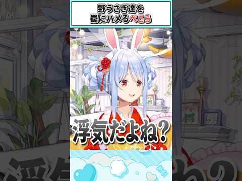 野うさぎ達を罠にハメるぺこら【兎田ぺこら/ホロライブ切り抜き】 #shorts #vtuber #ホロライブ切り抜き