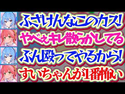 【miComet】幽霊を怖がるすいちゃんの元へ駆けつけたのに、『幽霊にキレ散らかすすいちゃん』を見て幽霊より怖い事に気づくみこちw 【ホロライブ切り抜き/星街すいせい/さくらみこ/JSP3】