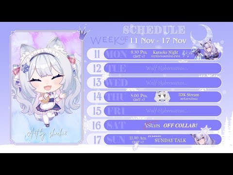 ❄️【LIVE SCHEDULE】❄️ ตารางไลฟ์ประจำสัปดาห์