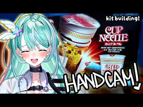 【HANDCAM】 Building & EATING?! some Ramen with you .. 💖