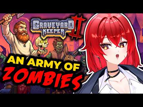 Back From The Dead, Let's Build A Zombie Army! Graveyard Keeper 2 | 🔴LIVE
