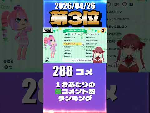 4/26 草コメント数ランキング第3位 #宝鐘マリン 2時間39分ごろ