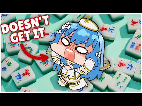 Anime girl tries to learn Mahjong..... again
