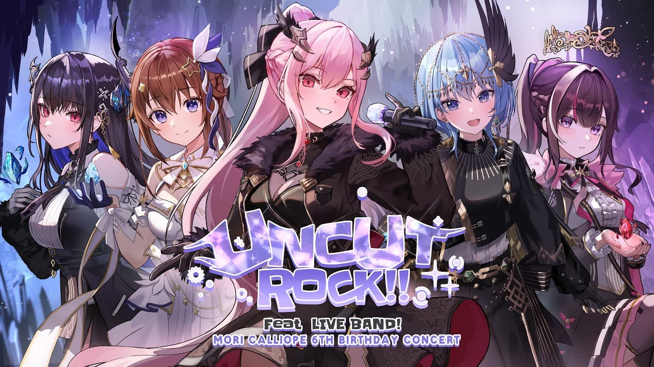 【3D LIVE - UNCUT ROCK!!】Mori Calliope 6th Birthday (feat. LIVE BAND) #calliolive #UNCUTROCK