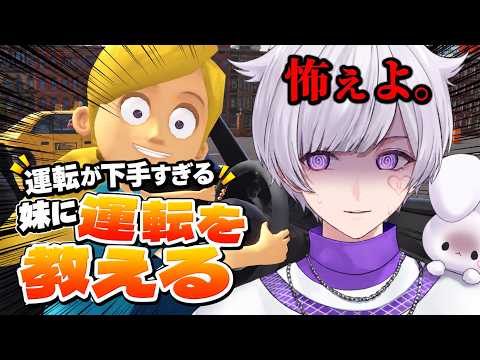 【 妹に運転を教える】下手すぎる妹に運転を教える歌い手お兄ちゃん【初兎 / いれいす】
