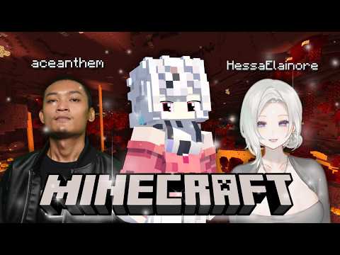 MENJELAJAHI NETHER | MINECRAFT W/ @aceanthem2 @Hessaelainore