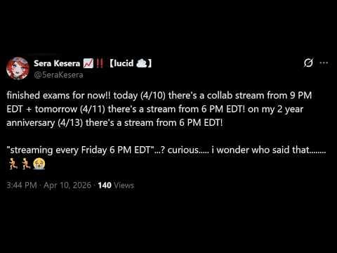 SCHEDULE + FREE CHAT【Sera Kesera | lucid ☁️】