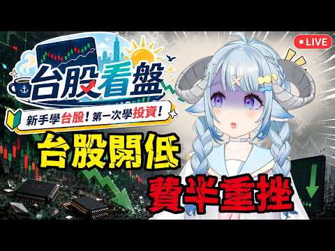 【台股看盤】費半重挫後台股開低?今天又要見證歷史📉新手學台股✨從零開始學習投資!【薬袋アルマ/Vtuber】