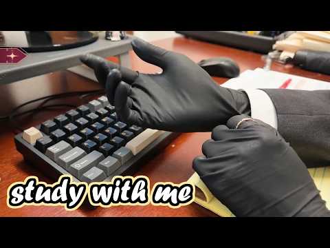studying after work (Pomodoro 25:5) | Fireplace Noise, Mechanical Keyboard Typing ASMR