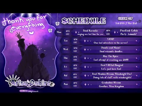 Schedule + Twitter Space Chat!