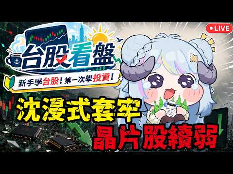 【台股看盤】沉浸式體驗套牢!美股道指強、晶片股續弱📉新手學台股✨從零開始學習投資!【薬袋アルマ/Vtuber】