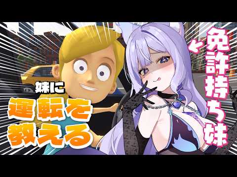 【 妹に運転を教える 】化け猫お姉さん(妹)におまかせあれ【おなつのにびたし/個人勢Vtuber】