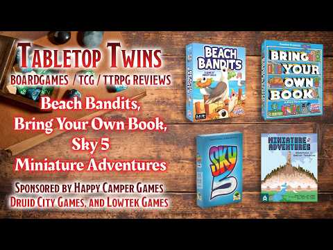 [TABLETOP TWINS] Beach Bandits, Bring Your own Book, Sky 5, Miniature Adventures -LIVE PLAY