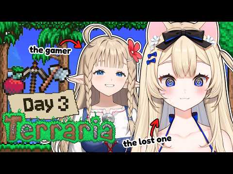 【Terraria】Will we beat more bosses today? First time Terraria with @seonveera 【#3】