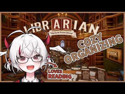 (more) cozy library ORGANIZATION + YAPPING【 LIBRARIAN: Tidy Up the Arcane Library 】