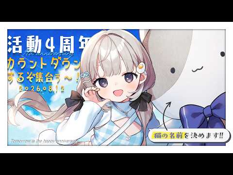 【 4周年カウントダウン雑談┆chat 】🐈#あんや4周年 うちの猫の名前, 決めませんか⁉💦【 杏夜くもり / Re:AcT 】